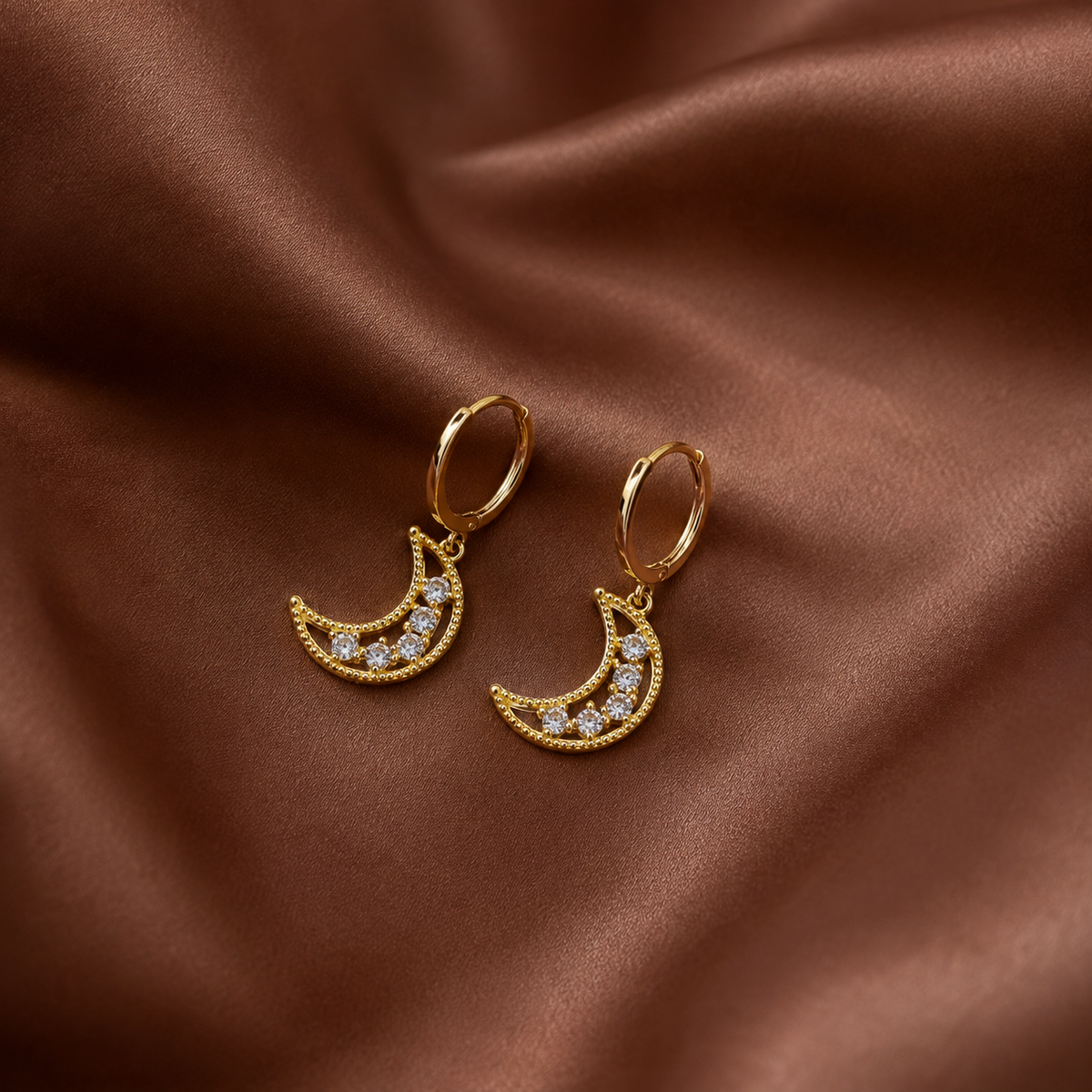 Crescent Glow Hoops