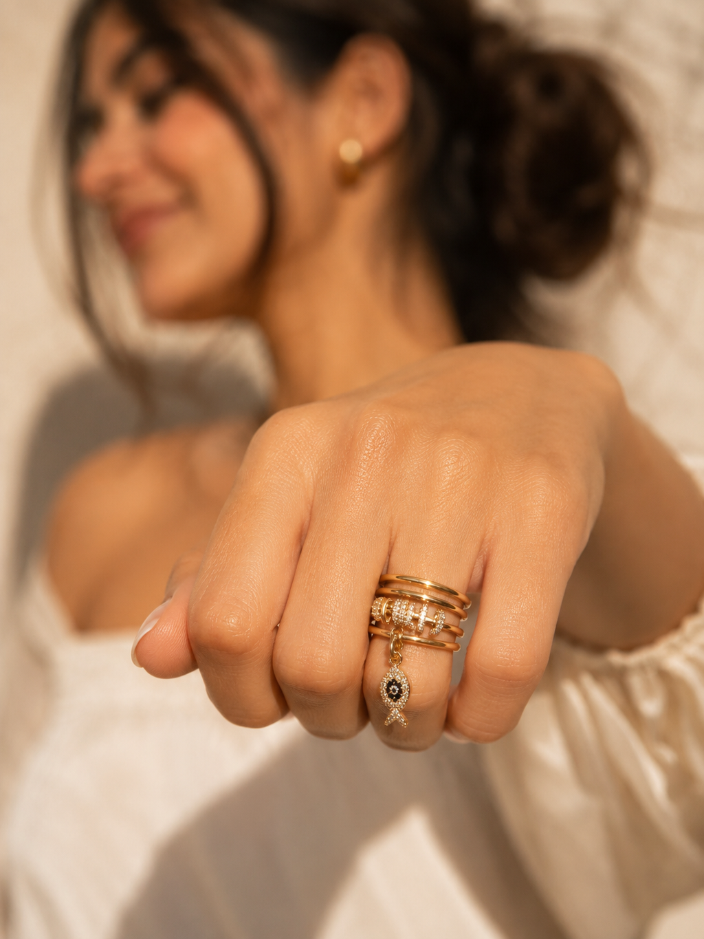 Elysian Eye Charm Ring
