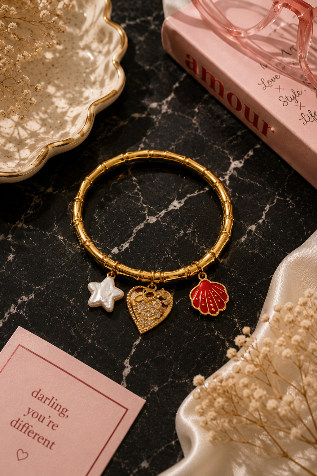 Amour Charm Bangle
